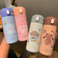thumbnail image 4 of 380ML Stainless Steel Thermos Vacuum Flask Cute Cartoon Thermal Water Bottle for Girls Insulated Straw Cups Tumbler Drinkware (Brown,380ml), 4 of 7