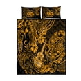 thumbnail image 1 of Hawaii Ukulele Duvet cover Polynesian Pattern Gold Version LT01, 1 of 5