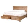 thumbnail image 5 of Bowery Hill Transitional New Zealand Pine Wood King Storage Bed in Natural, 5 of 15