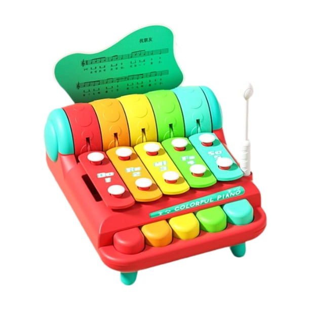 Teclado Piano Infantil Con Luces De Arcoíris, Sonidos De Instrumentos Y Canciones, Portátil Y Resistente, Juguete Musical Educativo