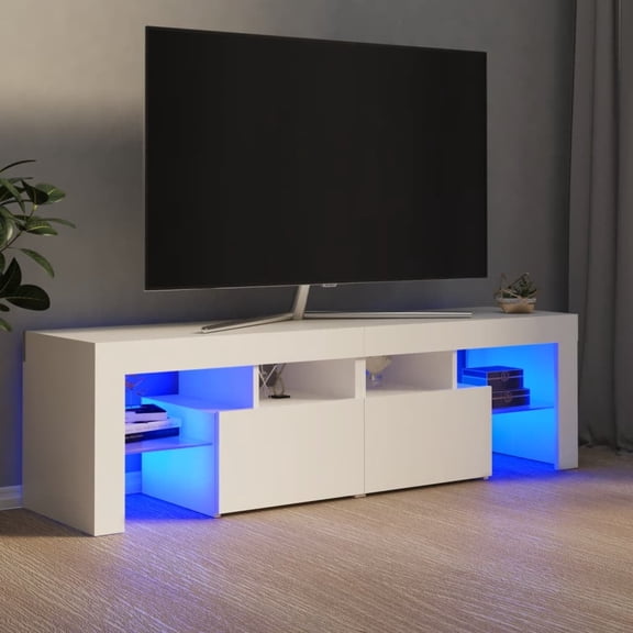 vidaXL TV Stand Sideboard Entertainment Center Media Unit with LED Lights