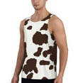 thumbnail image 2 of KLL Brown Cow Print Men's Muscle Gym Workout Stringer Tank Tops Bodybuilding Fitness T-Shirts Tank Tops Men-Large, 2 of 7