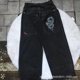 thumbnail image 1 of Pantalones vaqueros holgados Retro estilo Hip Hop americano para mujer, pantalones de pierna ancha Y2K de cintura alta Harajuku, novedad de 2024, 1 of 5