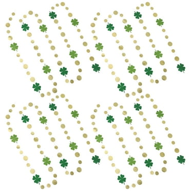 Worgeous  4 Pcs Irish Decorations St Patricks Day Foil Candy Wrappers 4x4 Festive Green