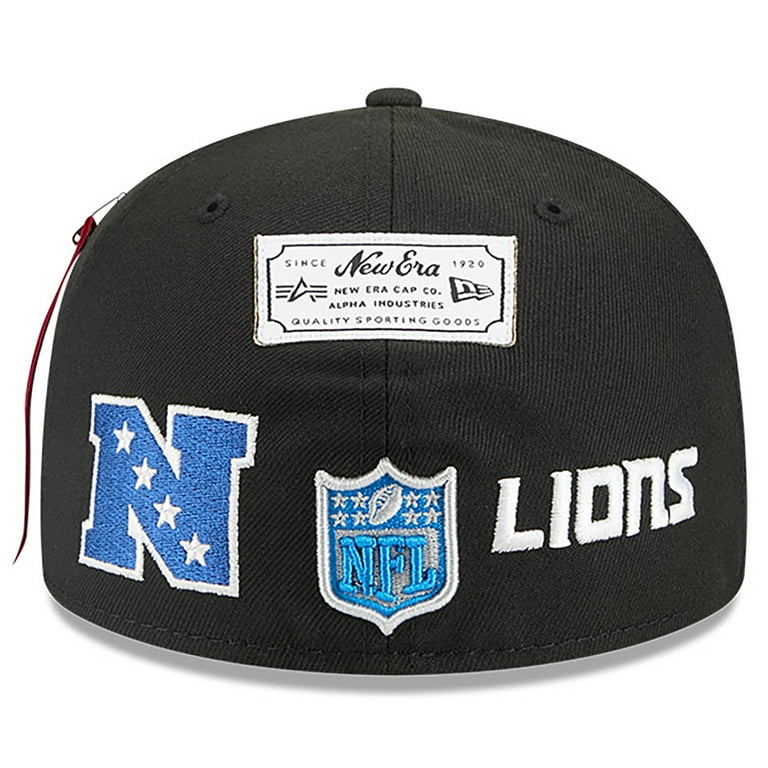 Men's New Era x Alpha Industries Black Detroit Lions 59FIFTY