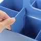 thumbnail image 4 of unbranded Organizador De Almacenamiento De Plástico Azul Para Escritorio Con Compartimentos Y Asa Portátil, 4 of 6