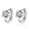 thumbnail image 3 of Wedding Women 925 Silver Hoop Earring Luxury Round Cut Cubic Zircon Jewelry, 3 of 5