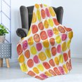 thumbnail image 4 of Fruits Soft Flannel Fleece Throw Blanket, Retro Pineapple Lemon Kiwi Raspberry Pop Art Modern Food Caricature Graphic, Cozy Plush for Indoor and Outdoor Use, 70" x 90", Multicolor, by Ambesonne, 4 of 5