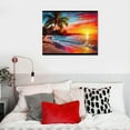 thumbnail image 3 of ONETECH Canvas Wall Art for Bedroom Seascape Sunset Canvas Wall Art Tropical Palm Tree Canvas Artwork Beach for Living Room Ocean Wall Art Decor - 20x16 Inch, 3 of 3
