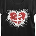 thumbnail image 2 of Buffy The Vampire Slayer Distressed Heart Crew Neck Short Sleeve Women's Black T-shirt-XL, 2 of 7