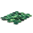 thumbnail image 2 of The Tile Life Agate 2 in x 2 in Hexagon Emerald Glossy Porcelain Mosaic Wall Tile 1 Sheet, 2 of 15