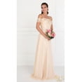 thumbnail image 3 of Women's Elizabeth K Long Cold Shoulder Dress With Embroidery Gl1521 Blush Pink Size S, 3 of 4