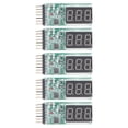 thumbnail image 1 of Medidor de voltaje de batería de 5 uds, indicador de nivel de capacidad del Monitor para baterías de litio 2-6S, 1 of 5