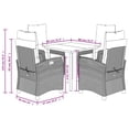 thumbnail image 4 of vidaXL 5 Piece Garden Dining Set with Cushions Beige Poly Rattan, 4 of 5