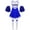 Blue, variant on DPOIS Kids Girls Cheerleading Uniform Costume Cosplay Dance Fancy Dress Purple 9-10
