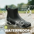 thumbnail image 4 of Ecetana Women's Short Rain Boots Waterproof Chelsea Boots Ankle Garden Shoes for Ladies Non Slip Outdoor Work Booties, 4 of 6