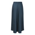 thumbnail image 7 of Fgnfyis Women's Satin High Waist Skirts Summer Fall Outfits Elegant Party Flowy A-line Maxi Skirt formal Blue XL, 7 of 7