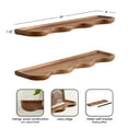 thumbnail image 5 of Kate and Laurel Alezar Modern Scalloped Mango Wood Floating Shelves, Set of 2, 24 x 6, Walnut Brown, Functional Wavy Bathroom and Kitchen Shelves for Storage and Display, 5 of 10