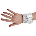 thumbnail image 3 of Women Ethnic Fashion Jewelry Silver Metal Elephant Cuff Bracelet, 3 of 10