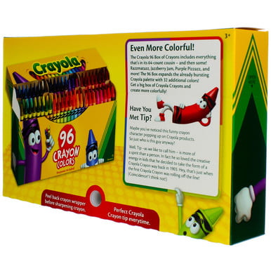 Crayola Standard Crayons With Built In Sharpener Assorted Colors Big Box Of  96 Crayons - Office Depot