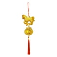 thumbnail image 2 of 2026 Chinese Horse Year Pendant with Apple (Symbol of Peace & Harmony) – Red Tassel Auspicious Charm for Home Car Bonsai, Lunar New Year Decor, Includes 1 Piece, 2 of 4