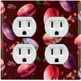 thumbnail image 1 of Metal Light Switch Plate Cover Macaron Fruit Cherry Strawberries French Desserts CAK021, 1 of 13
