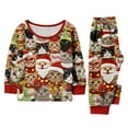 thumbnail image 5 of Ugly Christmas Sweater Crewneck Long Sleeve Knitted Cat Santa Clause Print Sweater Family Christmas Pajamas Matching Set for Couples Men Women, 5 of 5
