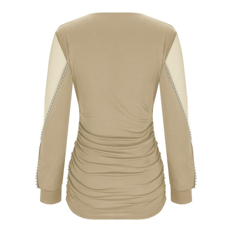 Casual Simplicity Solid Slit V Neck Tops(5 Colors) Casual Simplicity Solid Slit V Neck Tops(5 Colors)