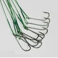 thumbnail image 2 of czcpp-20pcs Wire Leader Hook Rigs Baitholder Fishing Hook Nylon Coated Fishing Wire Leader with Swivel, 2 of 4