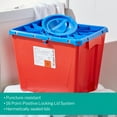 thumbnail image 2 of McKesson Biohazard Sharps Container, Puncture-Resistant Lockable Bin - Red, 8 gal, 9 Ct, 2 of 7