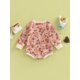 thumbnail image 2 of Pelele Para BebéS Y NiñAs Con Cuello Redondo Y Manga Larga Con Estampado De Flores XBTCLXEBCO Rosado;18-24 Meses, 2 of 6