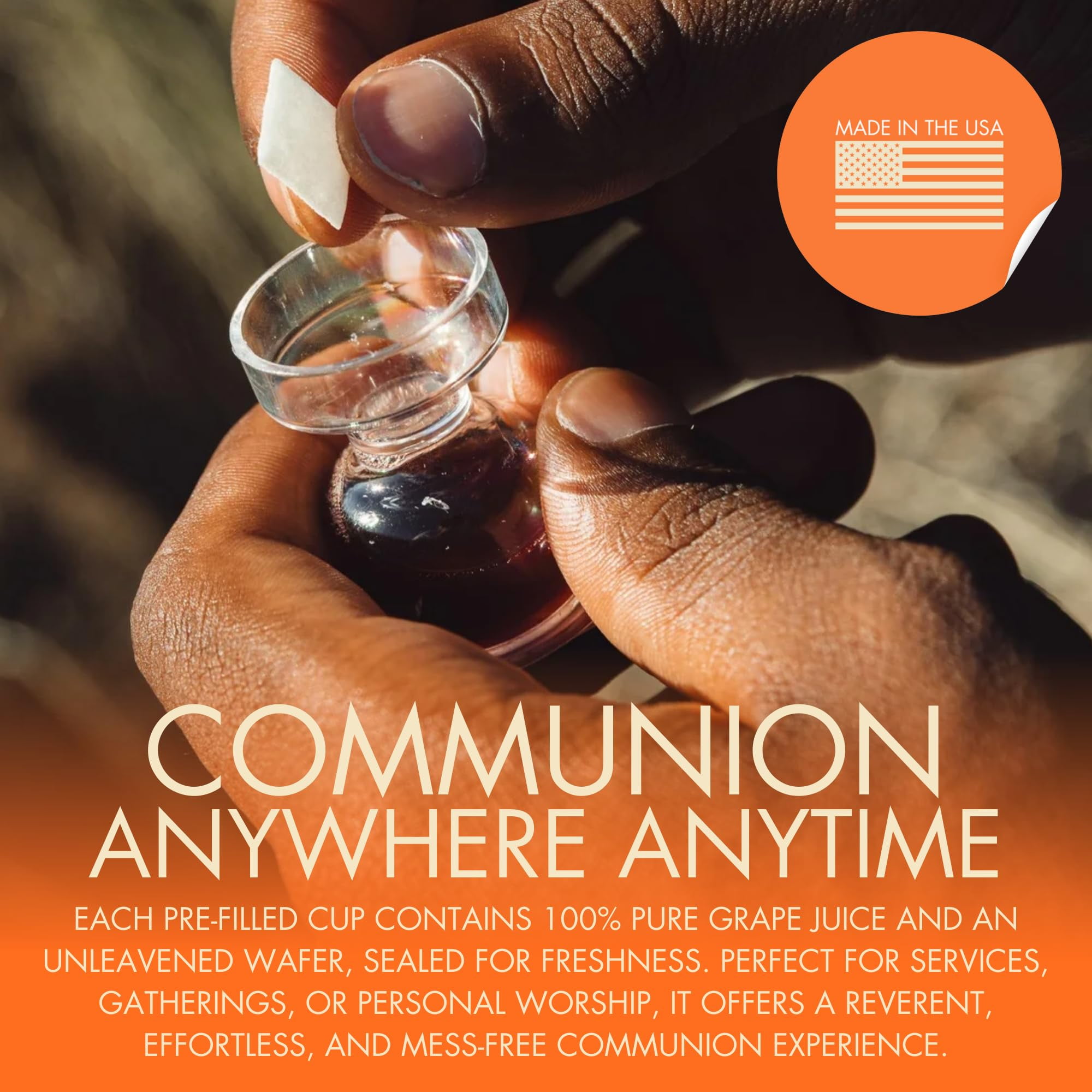 The Miracle Meal Chalice Pre-filled Communion Cups: 100% Concord Grape Juice & Wafer - Box of 100
