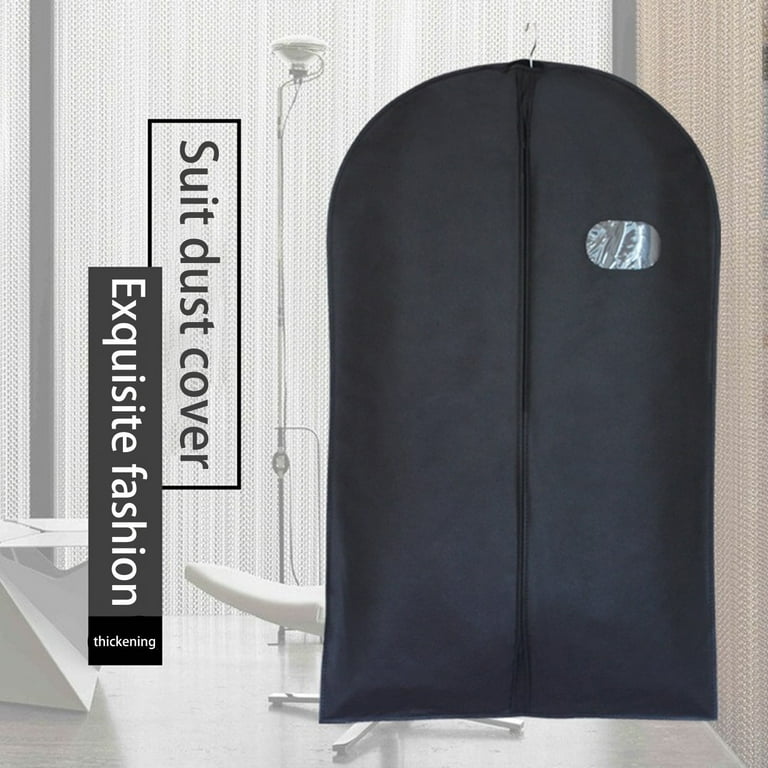 Black Foldable Garment Bag for Travel and Storage with Zipper