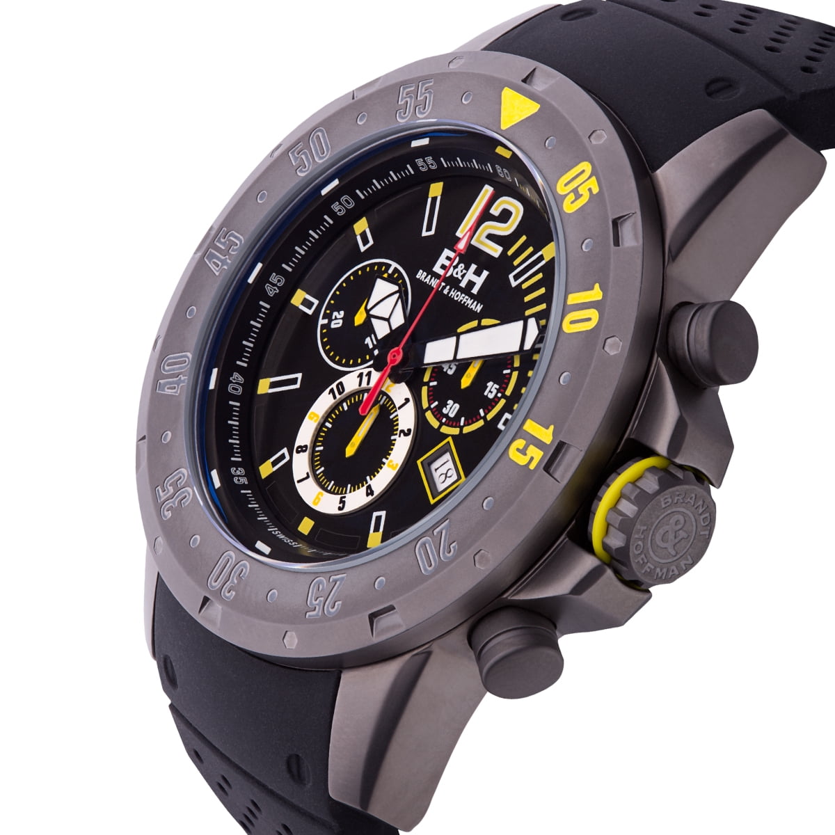 Brandt Hoffman Forsyth Swiss Chronograph Men s Watch 22 MM Textrued Silicone Strap Walmart