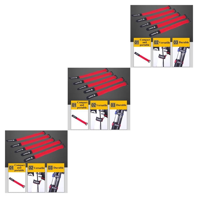 Transemion 5 Pièces d'Équitation Polyvalent Réutilisables Poignée Résistant à l'Usure Attache de Selle Belle Boucle Sangles Ceintures Rouge 3Set