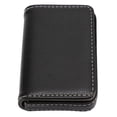 thumbnail image 2 of Card Holder Portable PU  Closure Large Capacity Business Card Credit Cards Storage Case Stainless Steel Cards Holder, 2 of 8