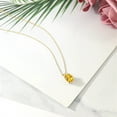 thumbnail image 4 of Gem Stone King 14K Yellow Gold Yellow Citrine Solitaire Pendant Necklace for Women | 2.40 Cttw | Gemstone November Birthstone | Oval 10X8MM | with 18 inch Silver Chain, 4 of 4