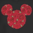 thumbnail image 2 of Junior's Mickey & Friends Rose Silhouette Graphic Tee Black Large, 2 of 3