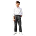 thumbnail image 4 of ITSAME Boys School Uniform Pants Flat Front Elastic Waist Straight Leg Kids Dress Pants with Pockets Dark Gray Size 11, 4 of 9