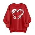 thumbnail image 2 of Elvqul Graphic Sweatshirts for Women Crew Neck Causal Plus Size Red Long Sleeve Womens Tops, 2 of 5