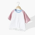 thumbnail image 3 of Boys Girls Oversized T Shirt Kids Toddler Summer Color Block Casual Short Sleeve Loose Pullover Tee Tops for 3-15 Years, 3 of 6