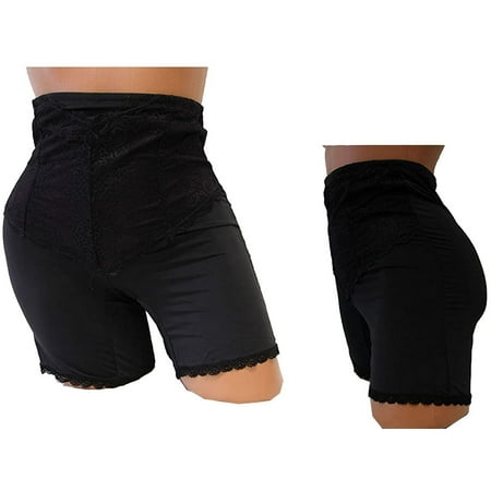 1 or 6 or 12 Pieces Shelley Lace Tummy Control High Waist Boyshorts Panty (Shelley) (Medium  6 Pieces Black Boyshorts Panties)