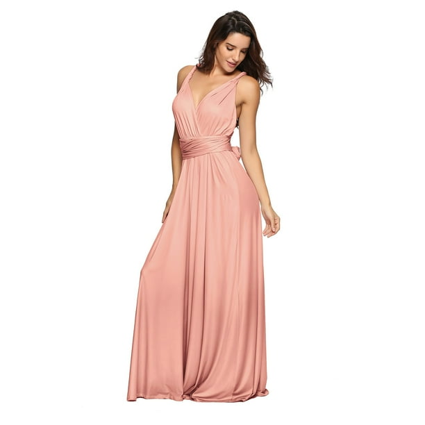 Vestido sexy cruzado con tirantes para mujer, multiusos, de poliéster, 5 colores, versátil para fiestas/verano, tallas asiáticas