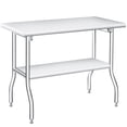 thumbnail image 1 of EDTara Commercial Folding Stainless Steel Work Table, Heavy Duty 1100 Lb Capacity for Kitchen, Laundry or Catering, 1 of 7