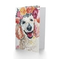 thumbnail image 2 of Artery8 Poodle Boho Flower Crown Watercolour Dog Lover For Her Woman Birthday Card, 2 of 3