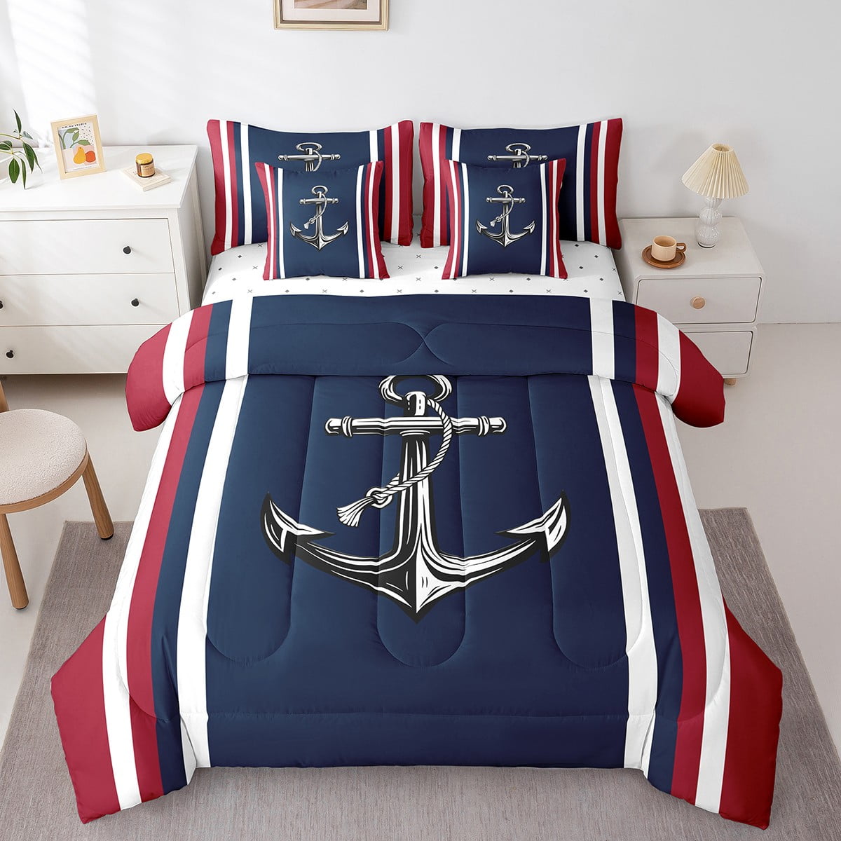 Red white and blue bedding sets discount