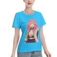 thumbnail image 2 of T-Shirt Basique à Manches Courtes pour Femmes Demon Slayer Blade Temple Ganlu Mili, 2 of 6