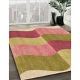 thumbnail image 3 of Ahgly Company Machine Washable Indoor Round Transitional Yellow Orange Area Rugs, 6' Round, 3 of 7
