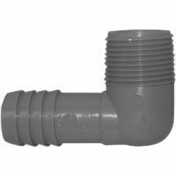 Boshart Industries 3/4 in. Insert in. X 3/4 in. D MPT Polypropylene 90 Degree Elbow 1 pk