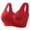 Red, variant on Admvng Bras for Women No Underwire Solid Color Color Blocking Lifting Gathering Folding Sagging Lingerie for Daily Bra, Size S-5XL